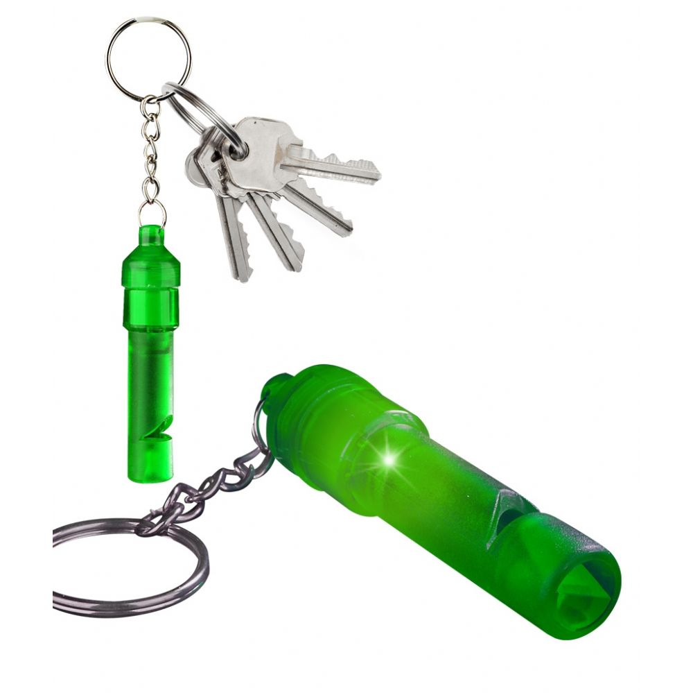 400 Wholesale Led Whistle Key ChaiN- Green