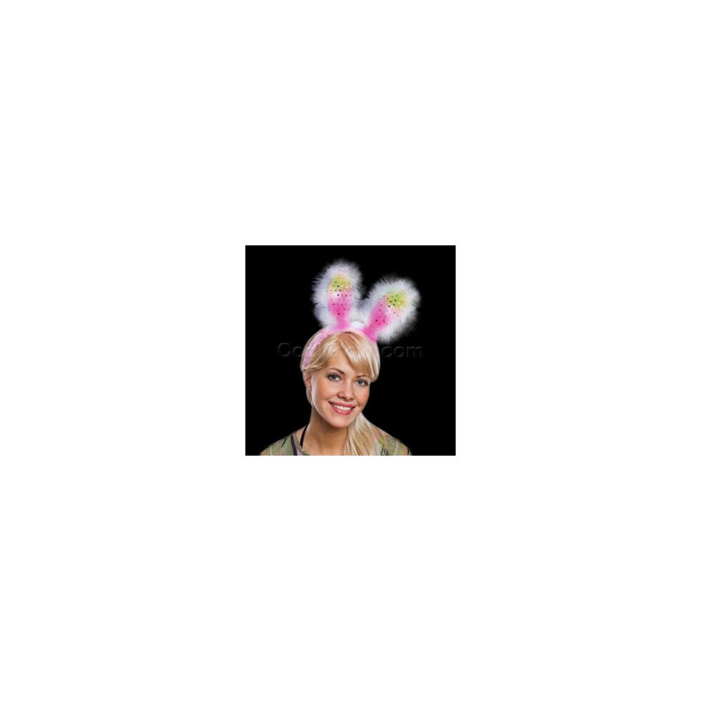 72 Wholesale Led Bunny Ears Supreme - Pink