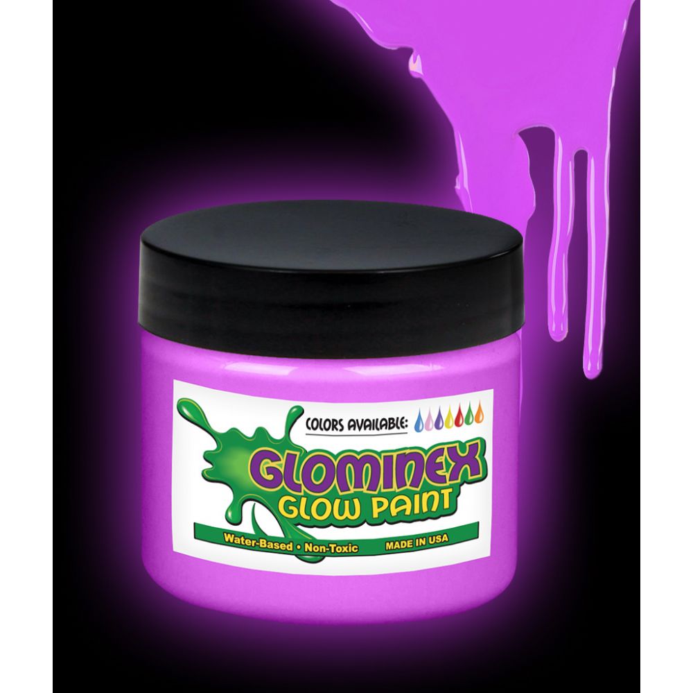 6 Wholesale Glominex Glow Paint Pint - Purple