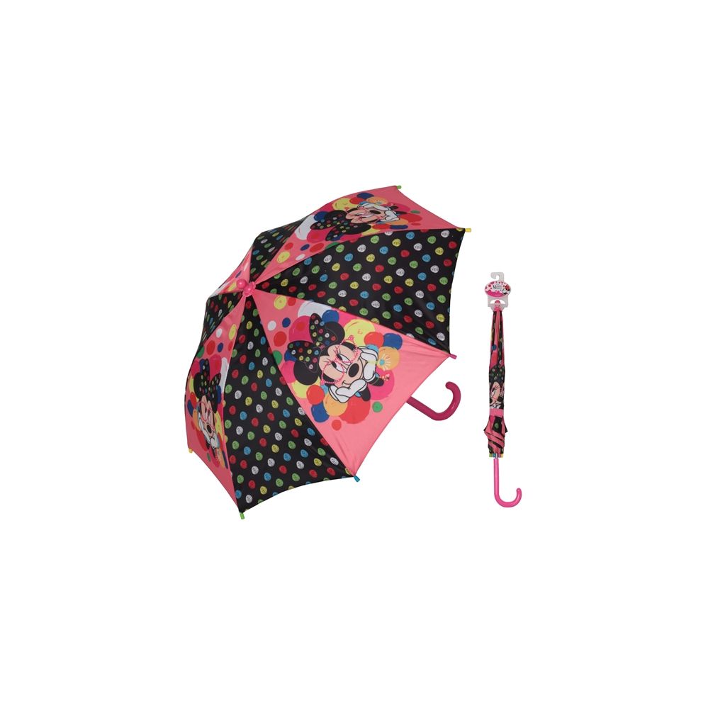 15 Pieces Minnie Mouse Umbrella With Easy Grip Handle And Velcro Strap