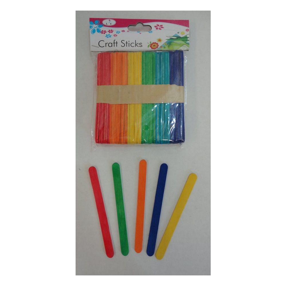48 Pieces of 100pc Colored Craft Sticks