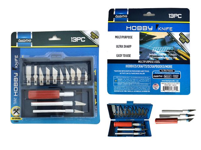 144 Pieces of 13pc Hobby Knife Set
