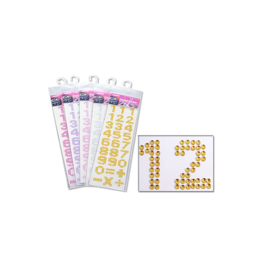 48 Pieces of Crystal Sticker Letter