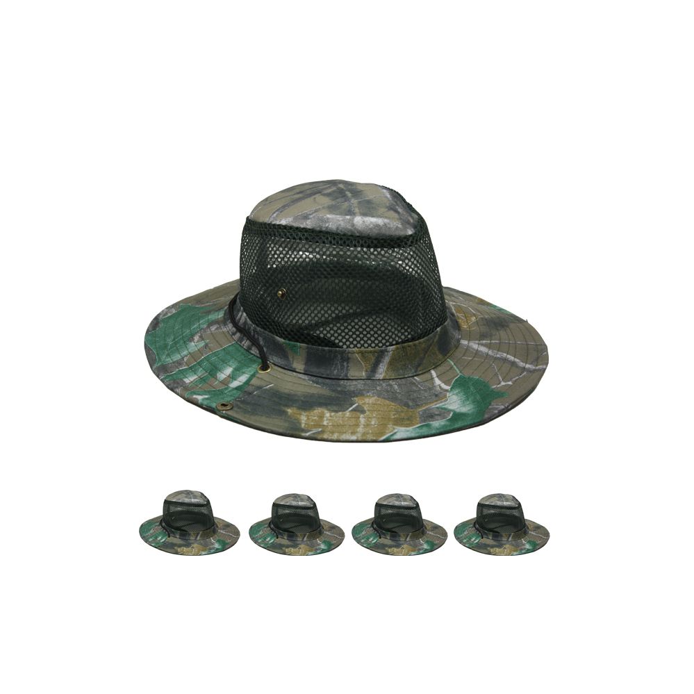 24 Wholesale Men's Netted Boonie Hat