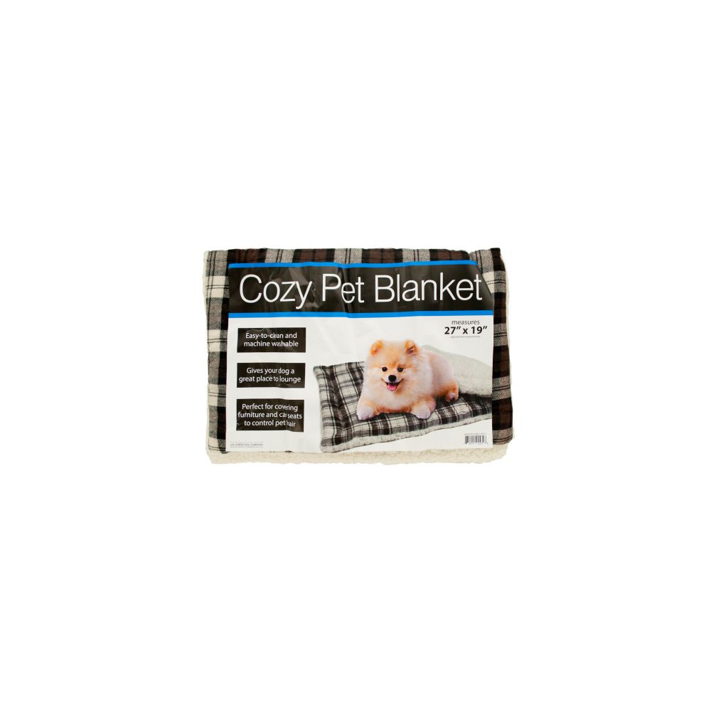 12 of Cozy Plaid Pet Blanket With Fleece Padding