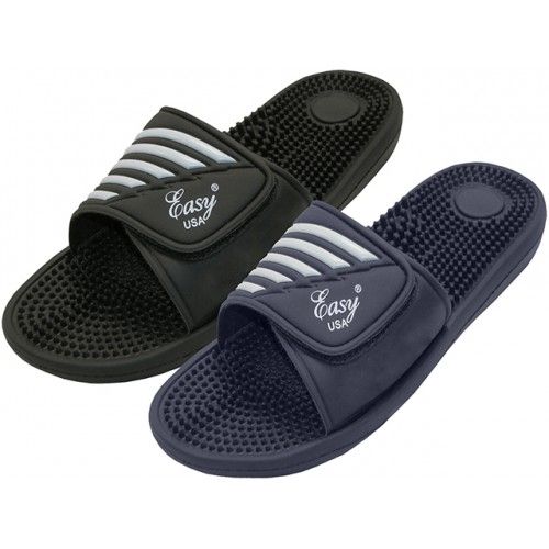 36 of Boy's Velcro With Massage In Sole Shower Slides