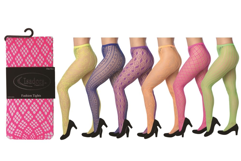 60 Pairs of Neon Fishnet Fashion Tights
