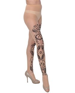 24 of Queen Size Tattoo Tights