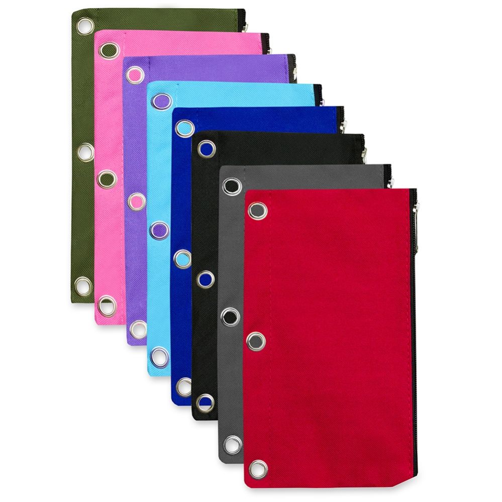 120 of 3 Ring Binder Pencil Case - 8 Colors
