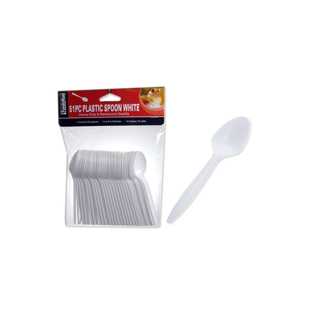 72 of 51 Piece White Plastic Spoon