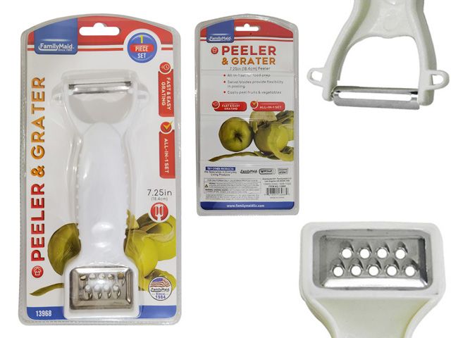 144 Pieces of 2-IN-1 White Vegetable Peeler & Grater