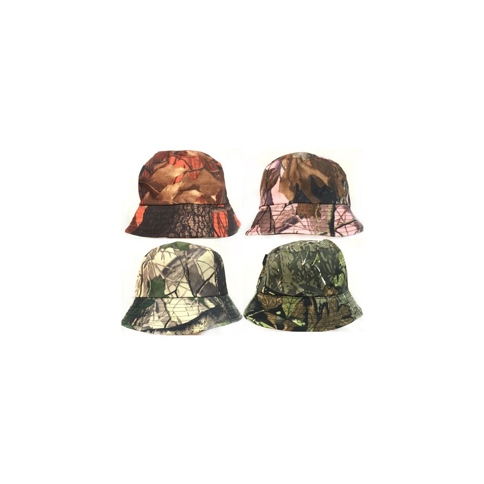 24 Pieces of Camouflage Bucket Hats Assorted