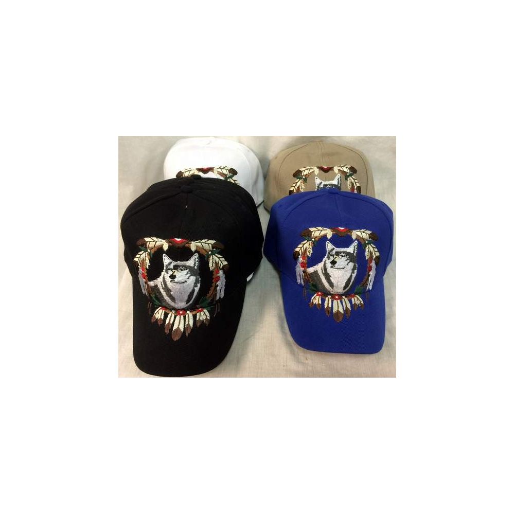 24 of Wolf Head With Dream Catcher Baseball Cap/hat