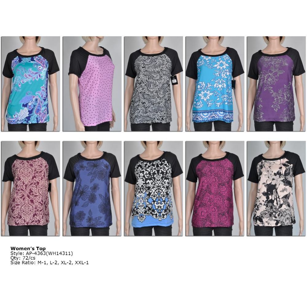 72 of Womens Fashion Patterned Tops Assorted Styles And Sizes