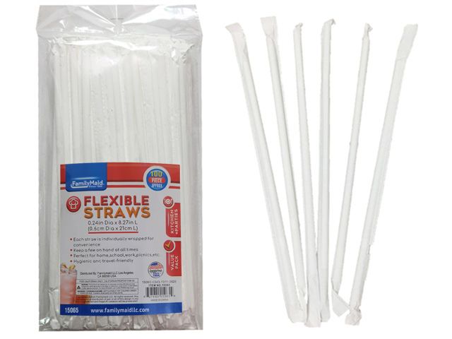 144 pieces of 100 Piece Individually Wrapped Straws