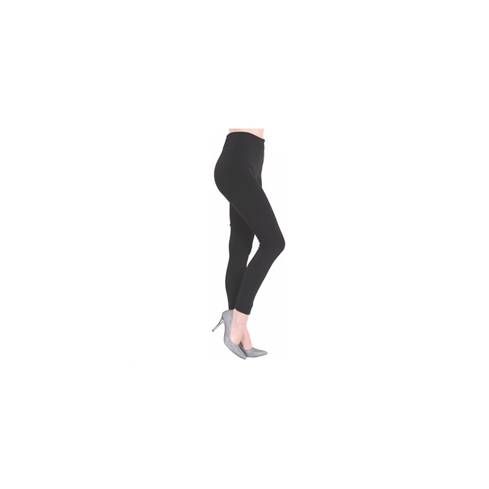 120 Wholesale Womens Legging Fleece Lined In Black Assorted Size