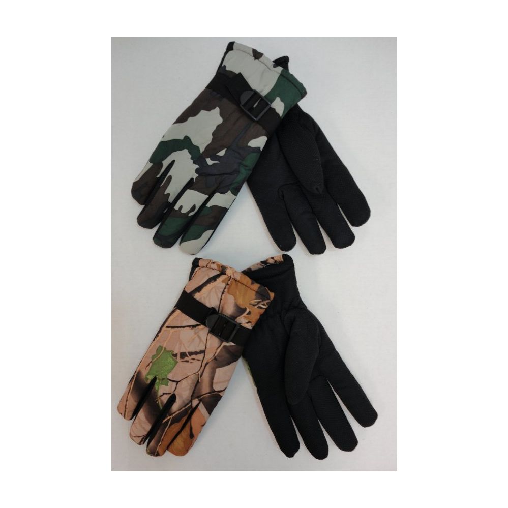24 of Men's Camo Ski Gloves
