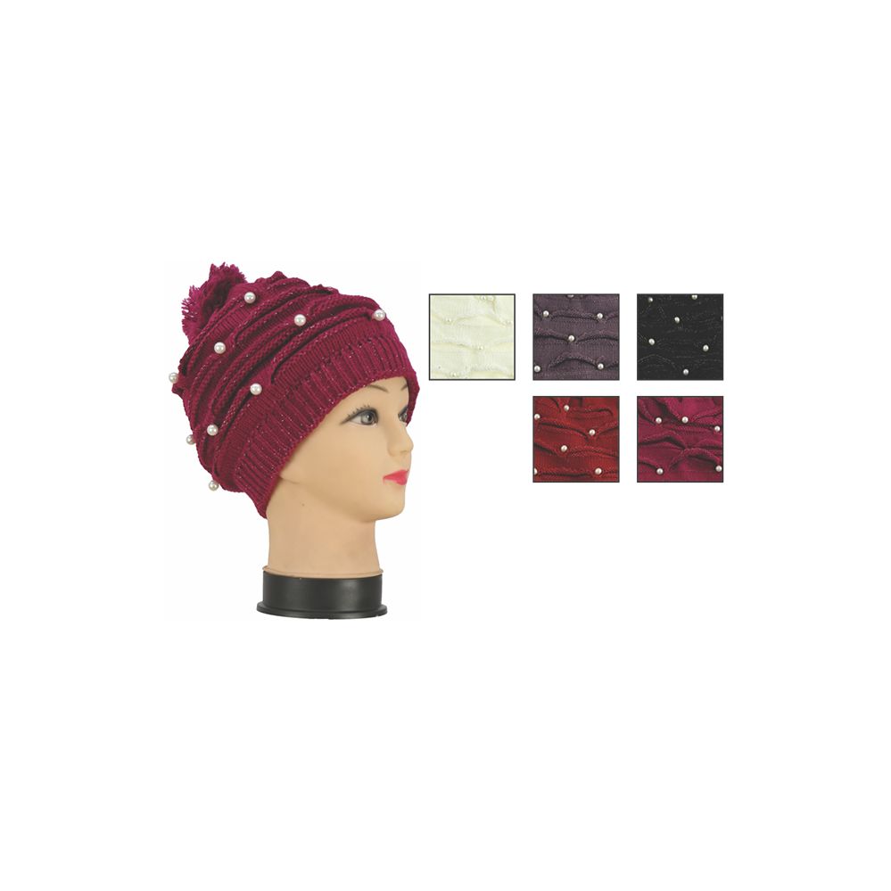 72 of Womens Fashion Heavy Knit Hats Assorted Colors