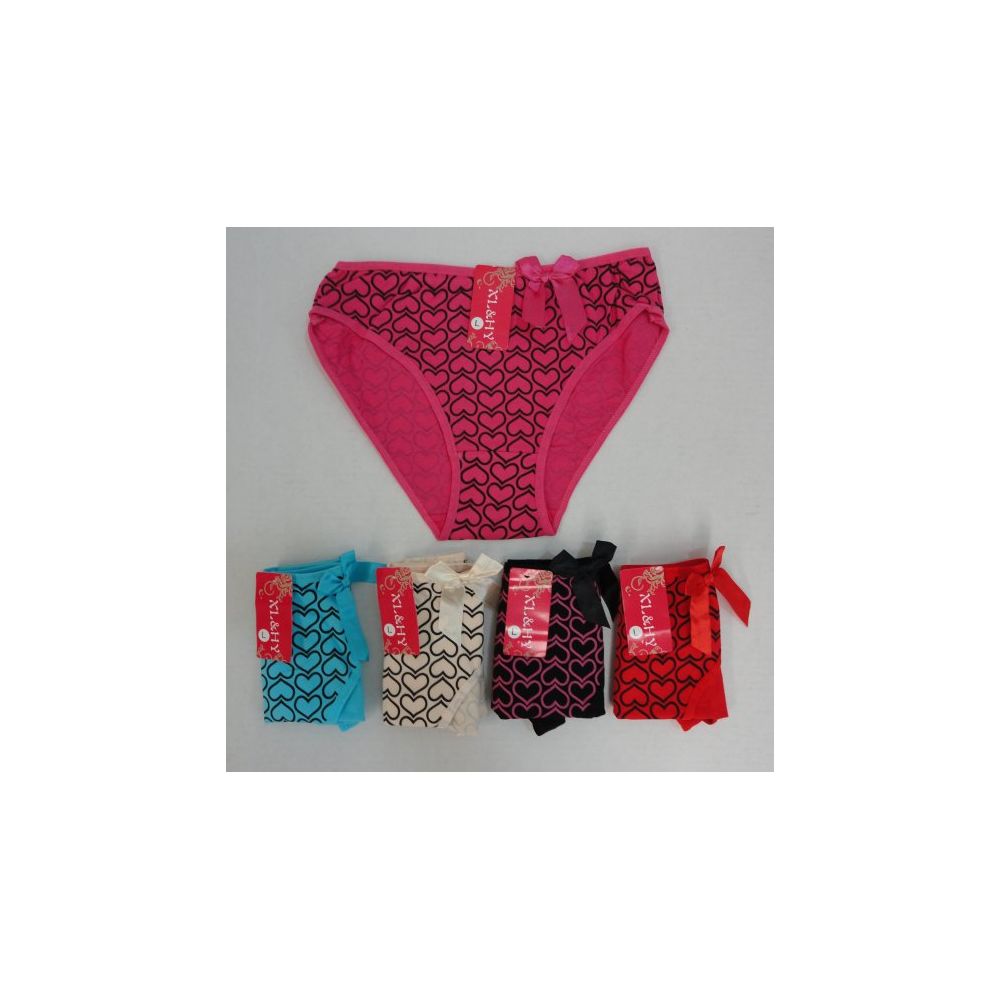 60 Pieces Ladies PantieSHearts With Ribbon Womens Panties