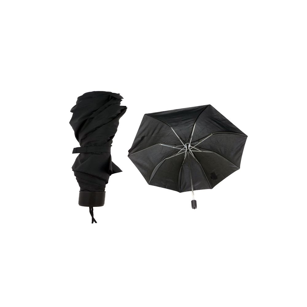 48 Wholesale Ladies Black Folding Umbrella