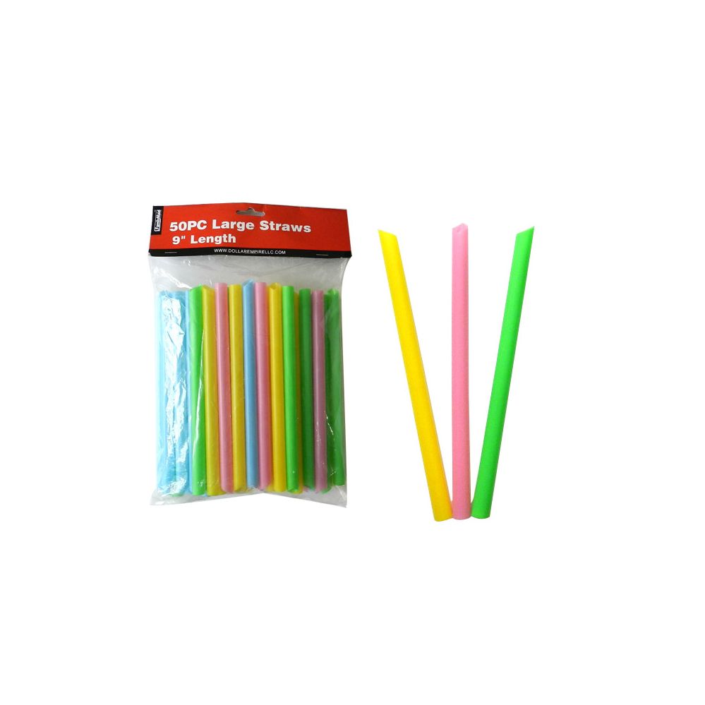 24 Pieces of Straws Large 50pc 0.4" D X9" H