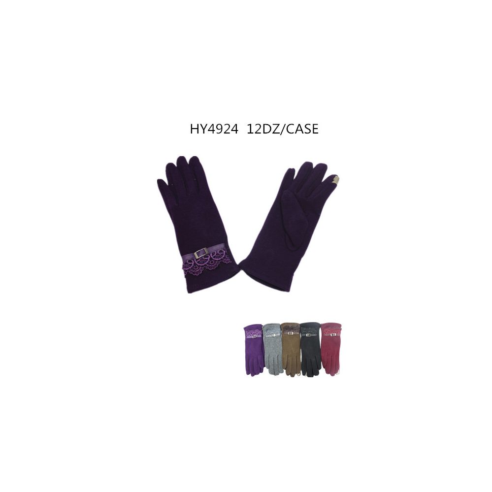 36 Wholesale Ladies Touch Screen Winter Gloves Assorted Color