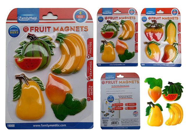 96 Pieces of 4-Piece Fruit Magnets