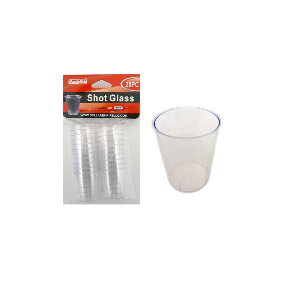 48 Packs of 20-Piece Clear Plastic Shot Cups