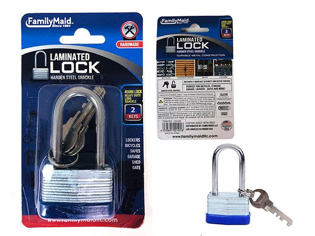 144 Pieces of 40mm Laminated Lock With Long Shackle