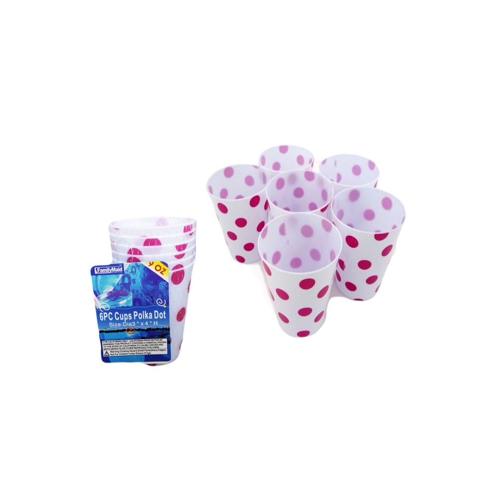 72 Pieces of Polka Dot Pattern Cup, Blue And Pink.