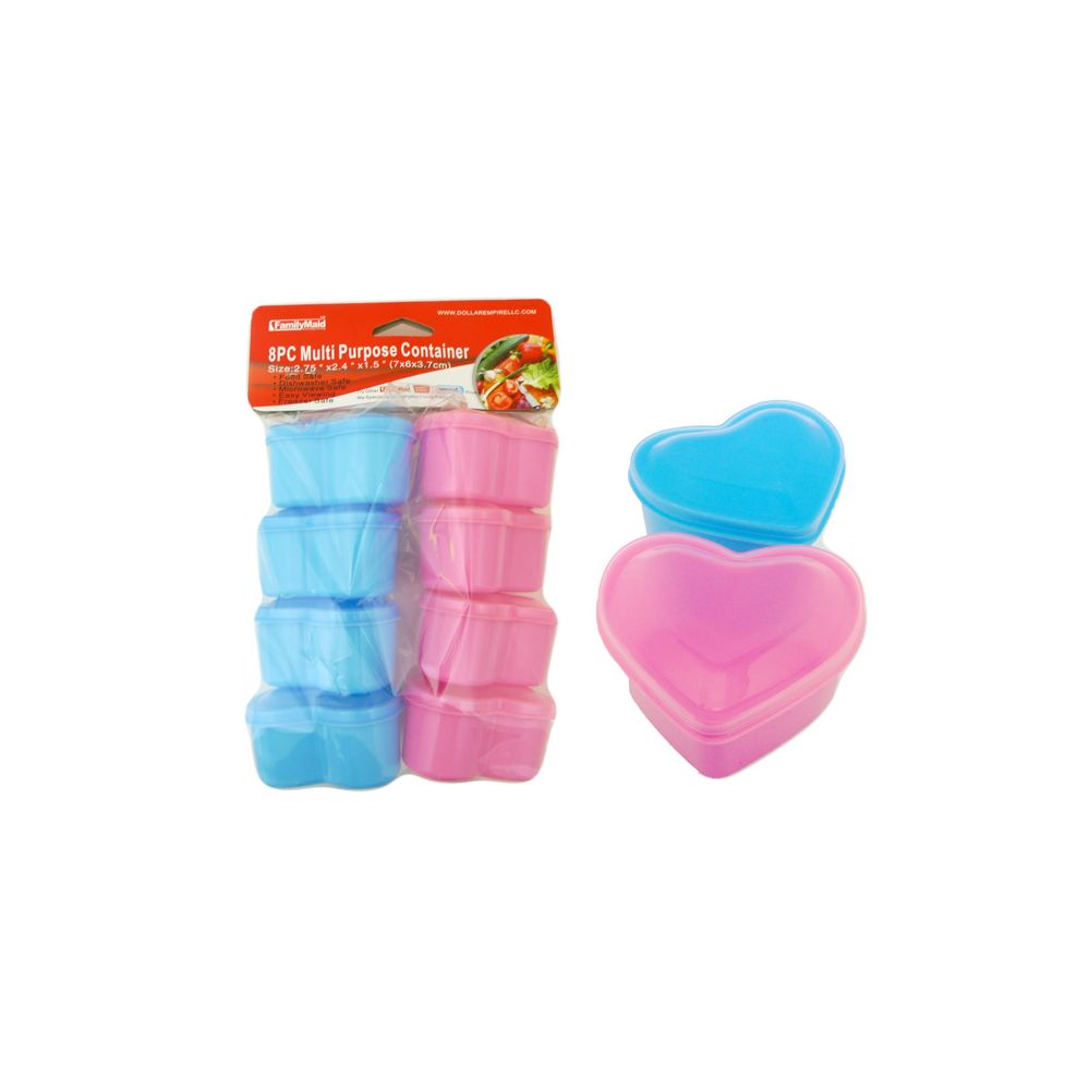 96 Wholesale 8 Piece Heart Container