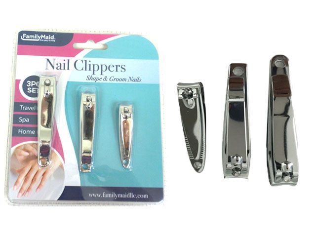 144 Pieces of 3pc Nail Clipper Set