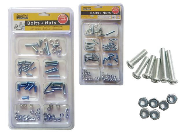 96 Pieces of 150g Nuts & Bolts Set