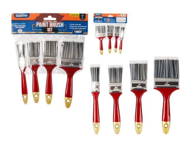 96 Pieces of 4 Piece Paint Brushes