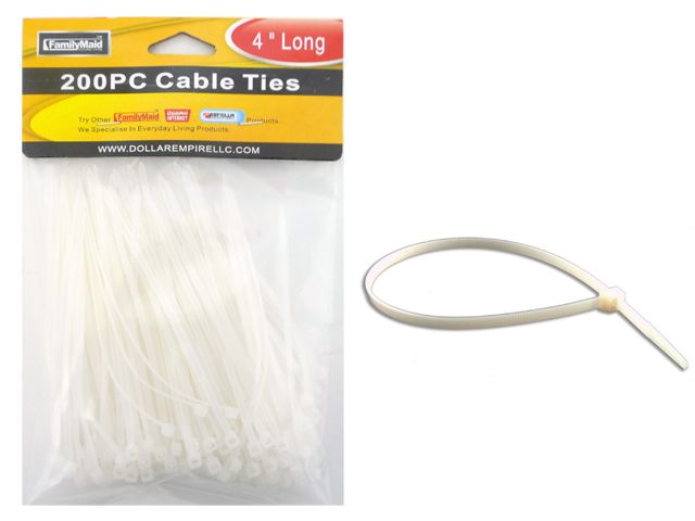 96 Pieces of 200 Piece White Cable Ties