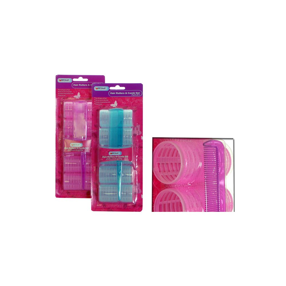 96 Pieces of 5 Piece Cling Hair Rollers