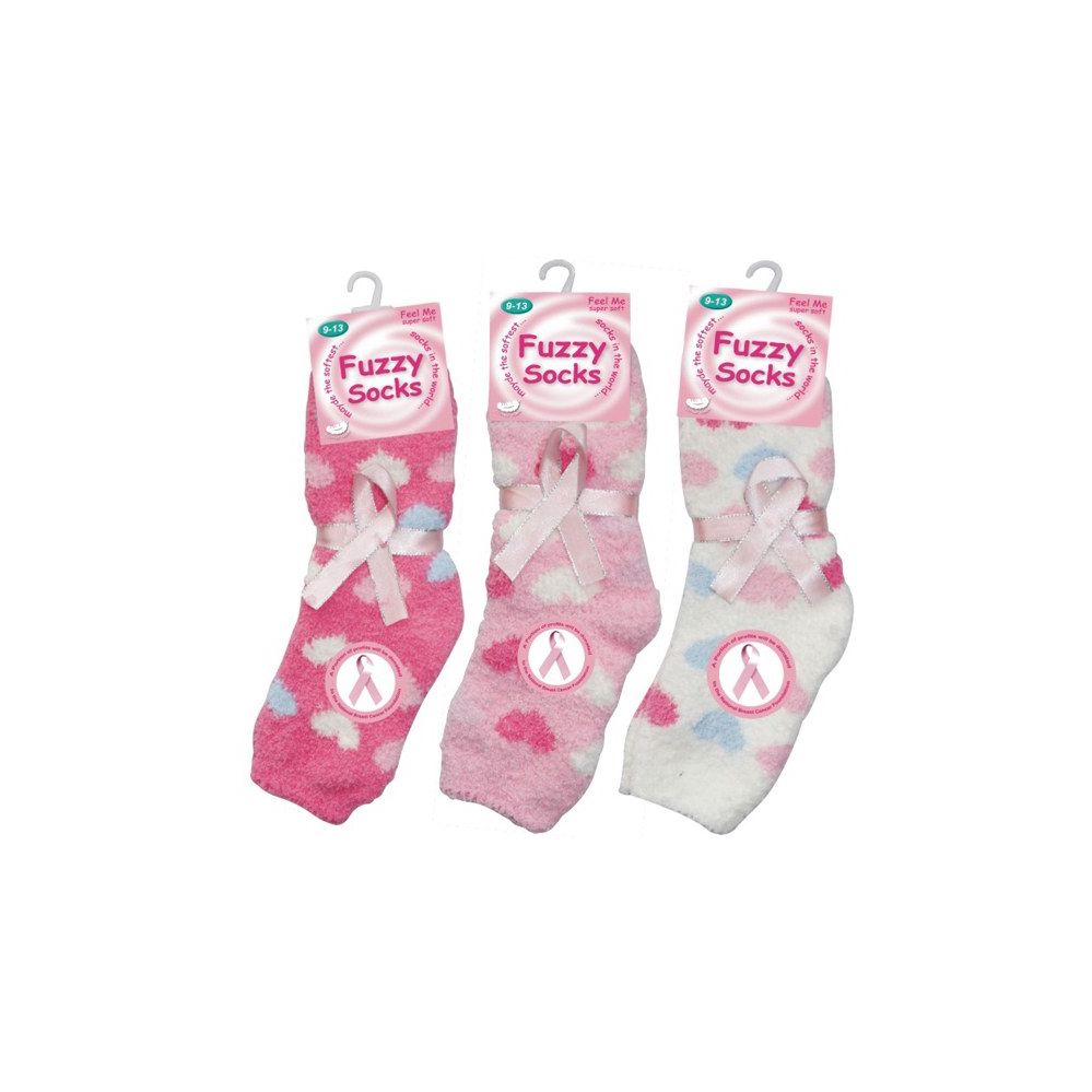 72 Pairs of Winter Fuzzy Socks Pink Size 9-11 Assorted Colors