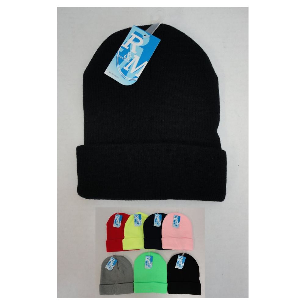 12 pieces of Solid Color Knitted Toboggan
