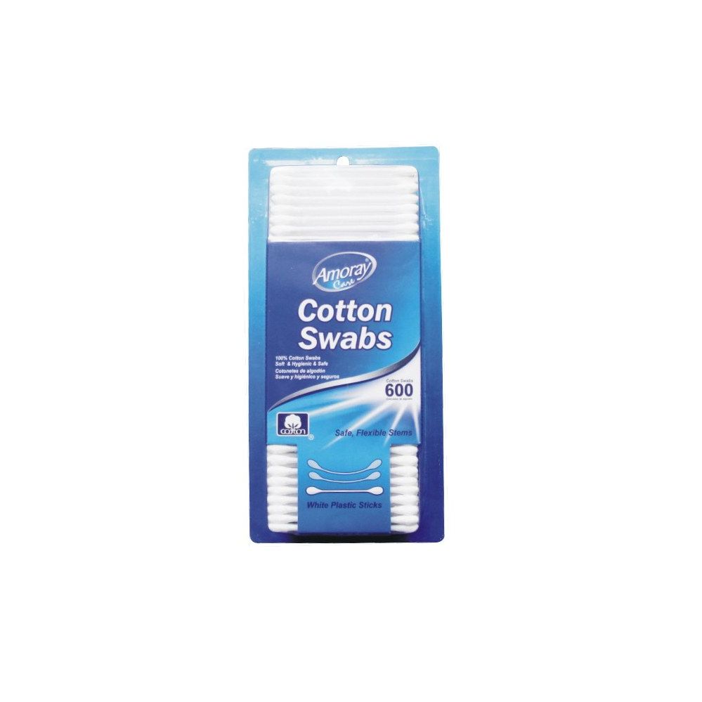 48 Pieces of Amoray Cotton Swab Blister Card 600ct