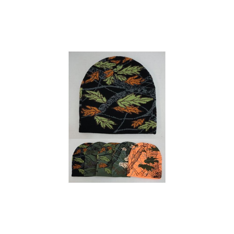 48 pieces of Assorted Hardwoods Camo Knitted Beanie