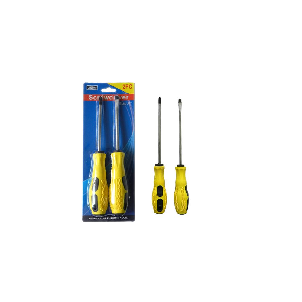 72 Pieces of Screwdriver 2pc 4" Yellow