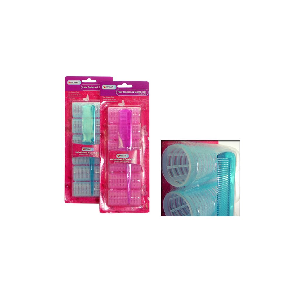 96 Pieces of 6 Piece Cling Hair Rollers
