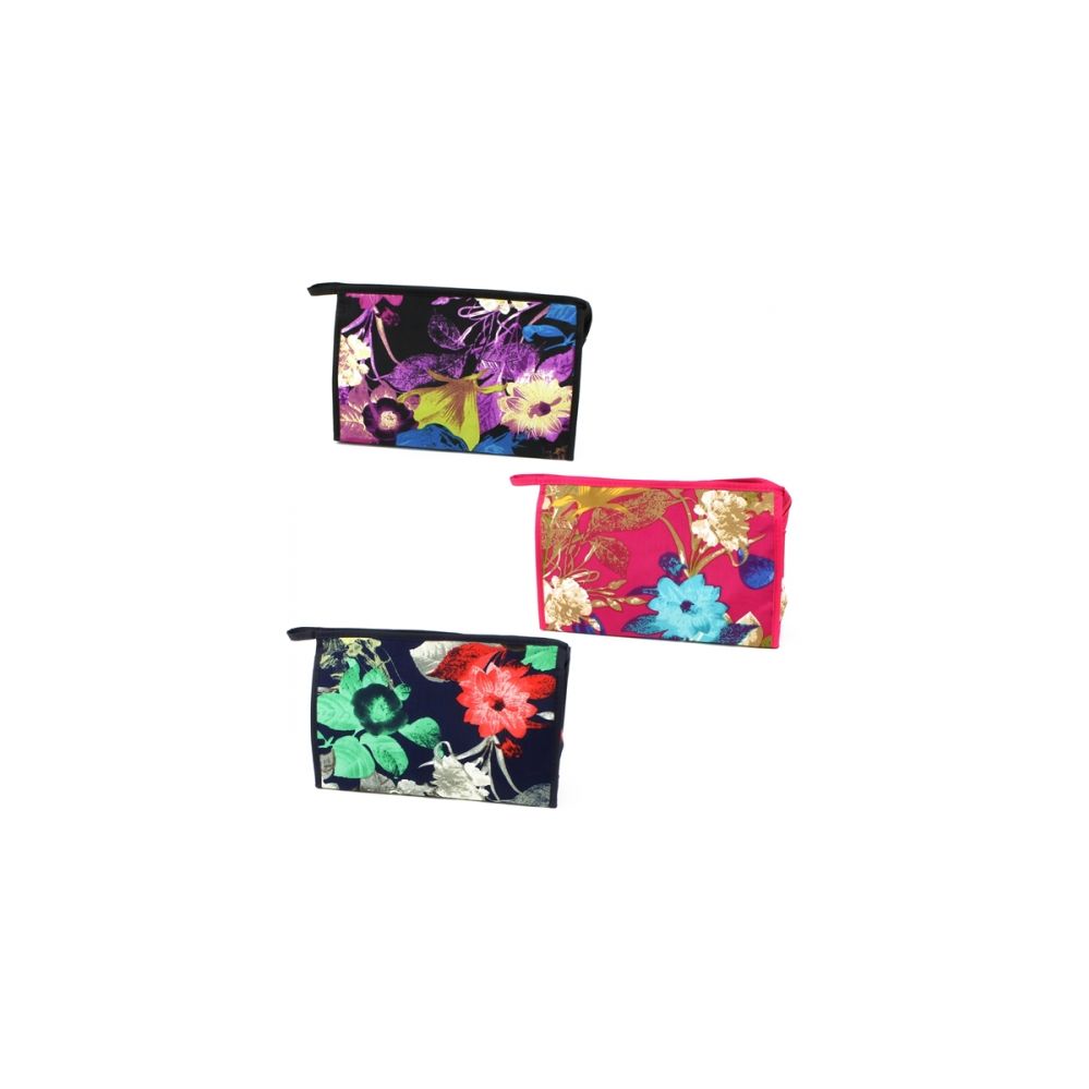 120 Pieces of Large Cosmetic Bag In A Laminate Material In Assorted Prints And Colors