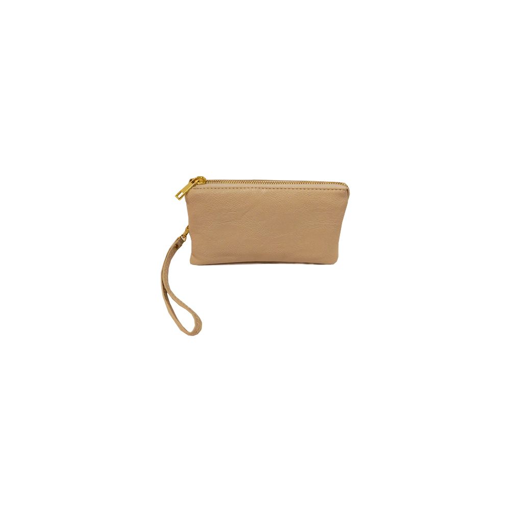 8 Pieces of Wallet Wristlet Two Slit Pocket And Dividing Zip Pocket 1 Pc Of Color Cream
