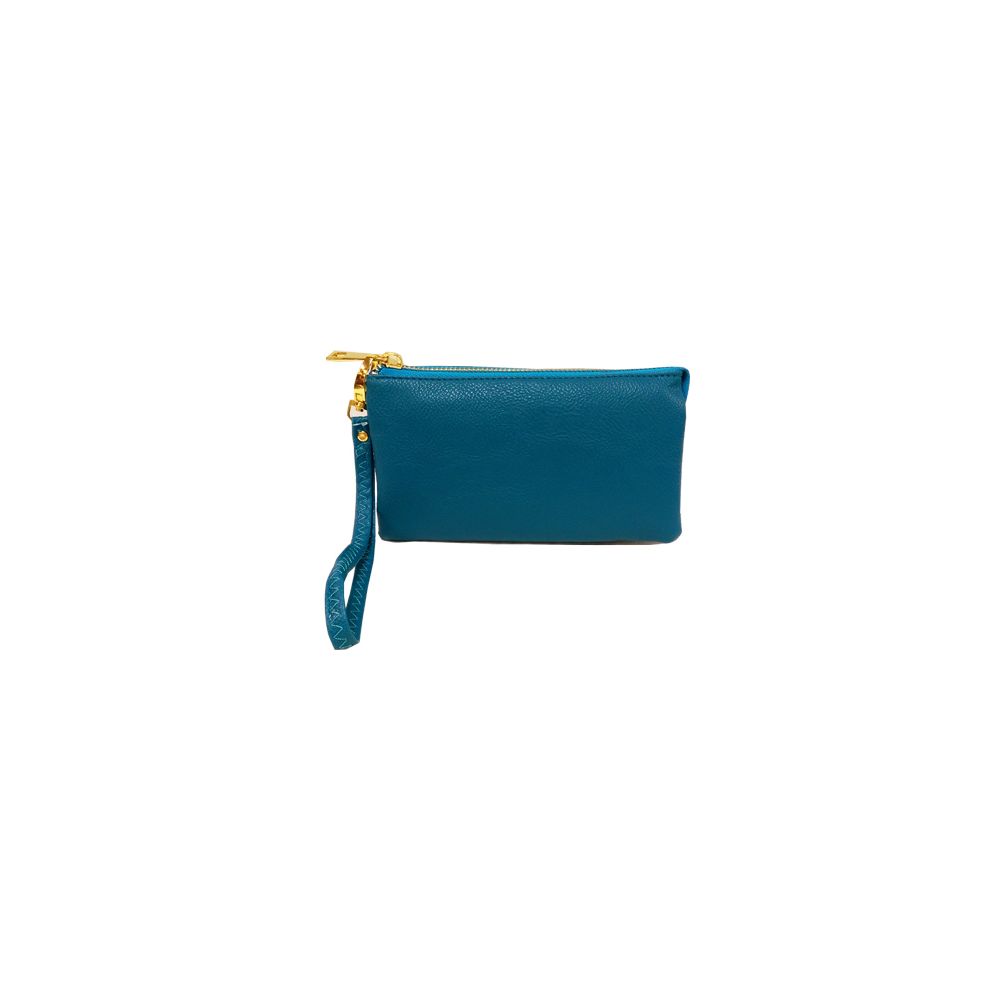 8 Pieces of Wallet Wristlet Two Slit Pocket And Dividing Zip Pocket 1 Pc Of Color Blue