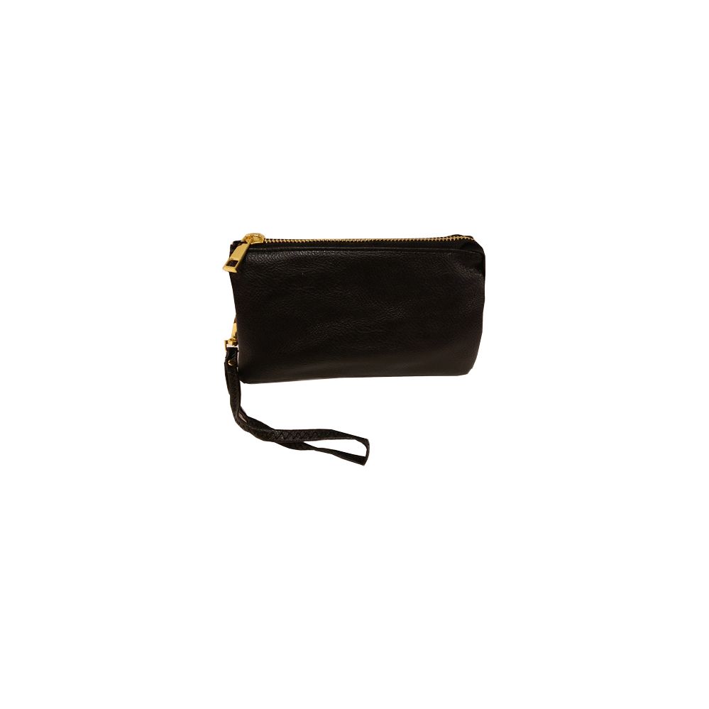 8 Pieces of Wallet Wristlet Two Slit Pocket And Dividing Zip Pocket 1 Pc Of Color Black
