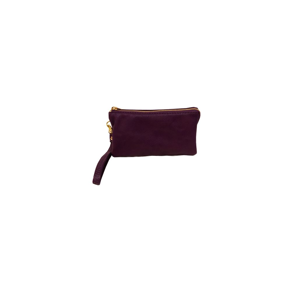 8 Pieces of Wallet Wristlet Two Slit Pocket And Dividing Zip Pocket 1 Pc Of Color Purple