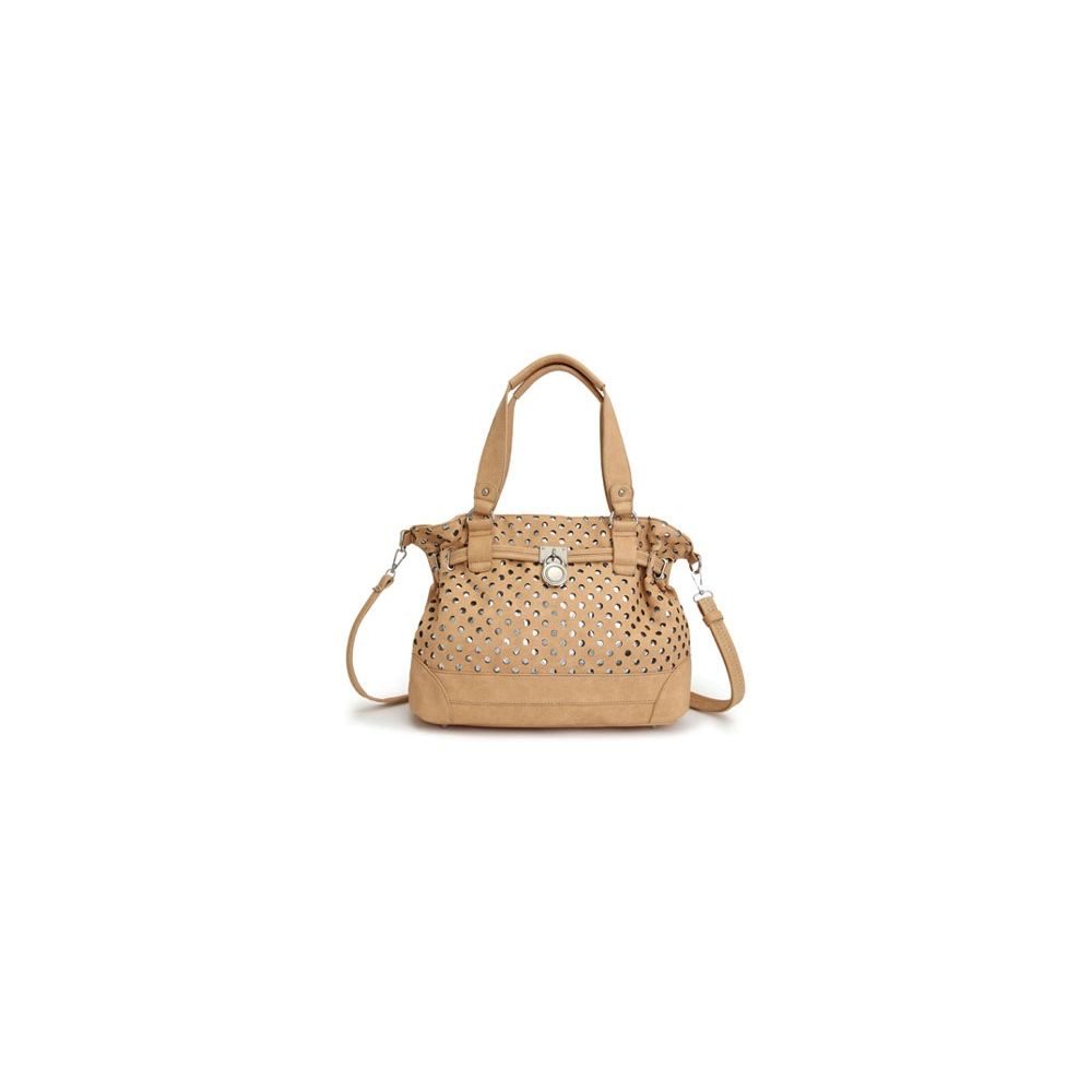 4 Wholesale Padlock Style Beige Fashion Purse With Long Strap