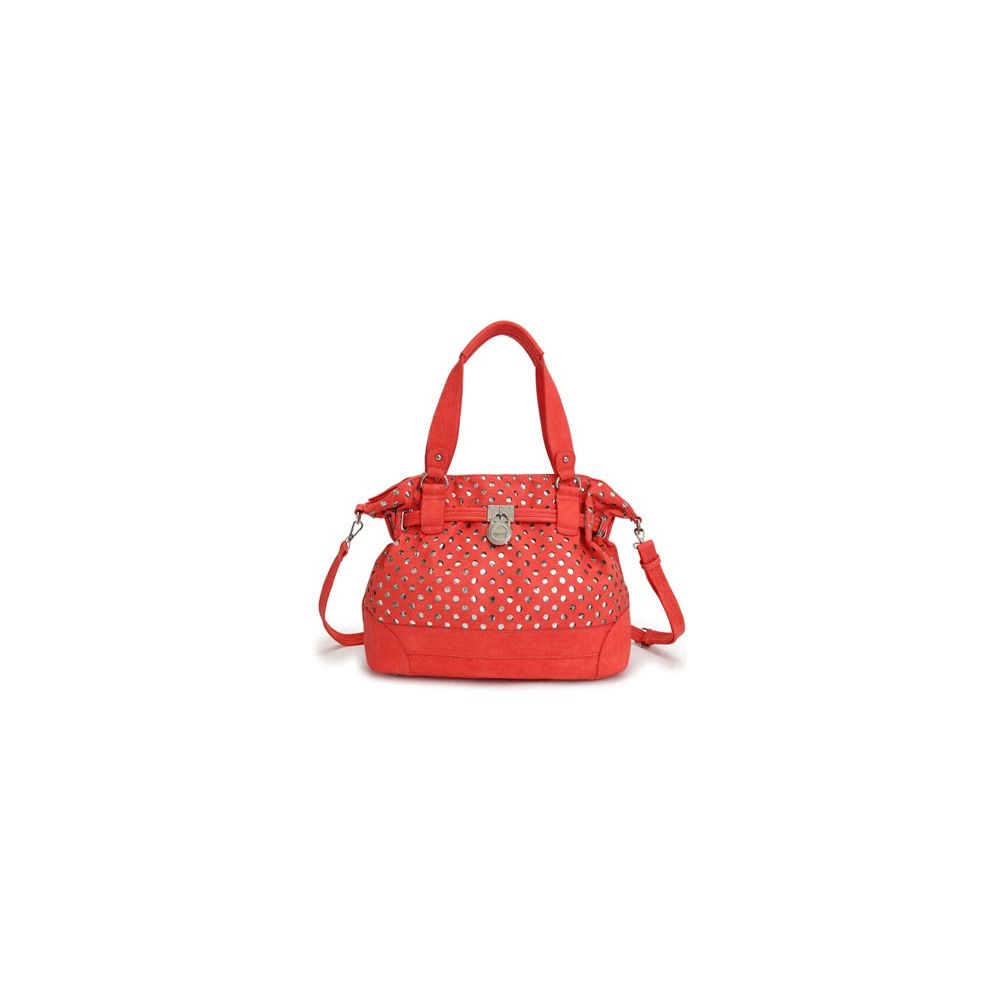 4 Wholesale Padlock Style Coral Fashion Purse With Long Strap