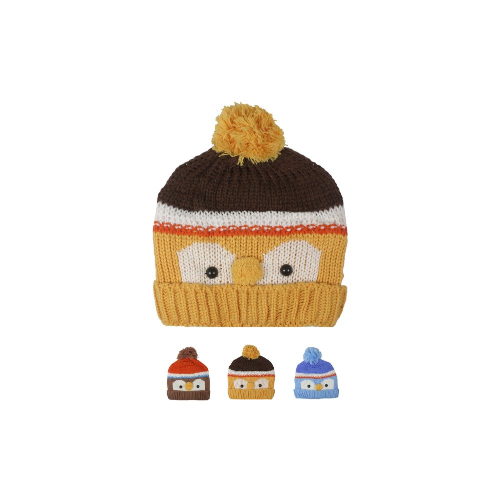 72 pieces of Kid Winter Hat Owl Face Assorted